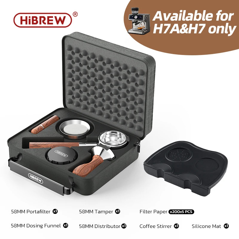 Sistema per espresso HIBREW H7A: portafiltro di precisione e pressino